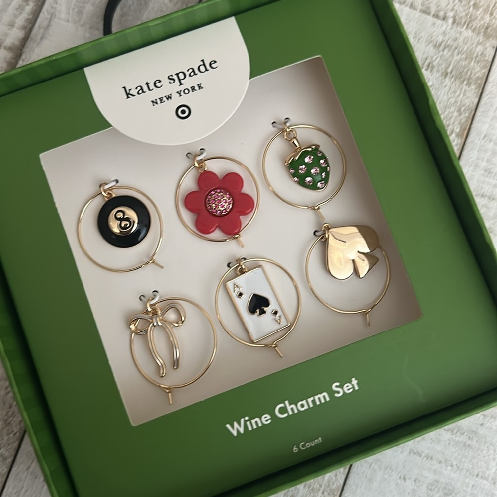 Nwt Kate spade x target wine charm set - Picture 2 of 4